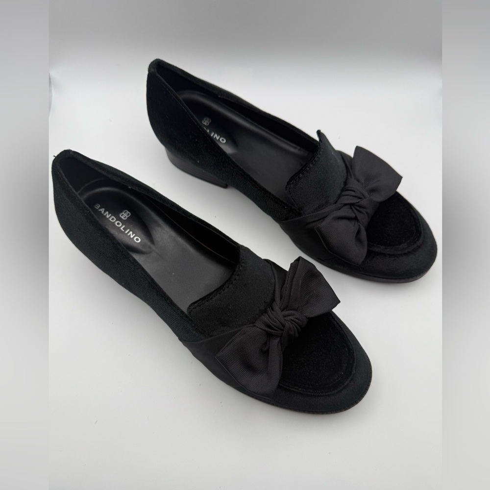 Bandolino Women's Black Bow Loafers